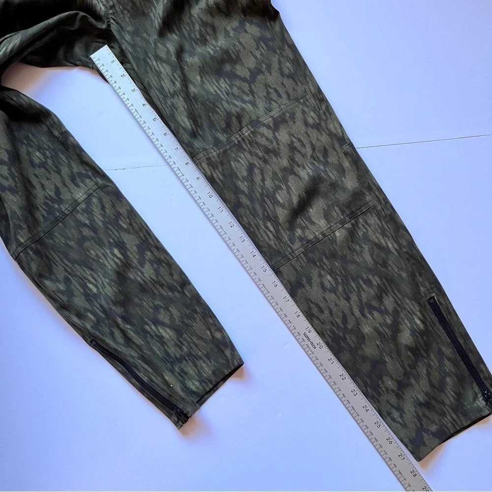 Ecru Camo Pants Trousers Comfy Lightweight Moto Green Utility Style Sz 4 - Picture 9 of 16